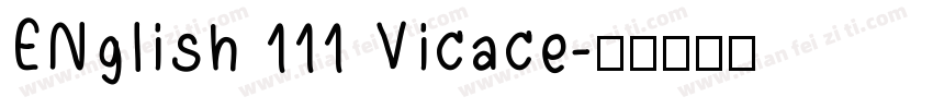 ENglish 111 Vicace字体转换